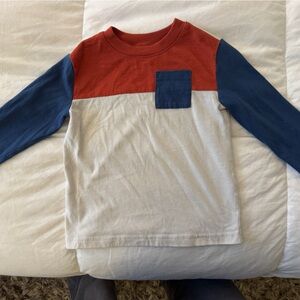 Jumping Beans Softest Tee in Orange and Cream 18 months great for layering